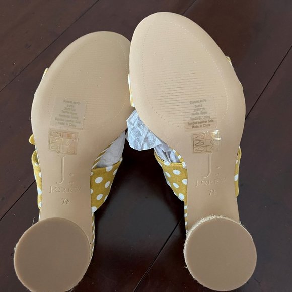 NEW - Woman's JCrew Mixed Bow Raffia Round Heels Sandals, size 7 1/2 (Brand new) - Picture 2 of 5